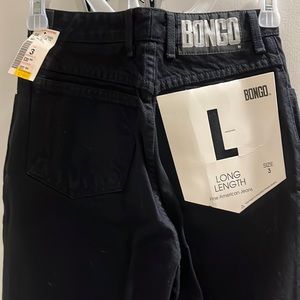 NWT BONGO long length black jeans size 3 junior